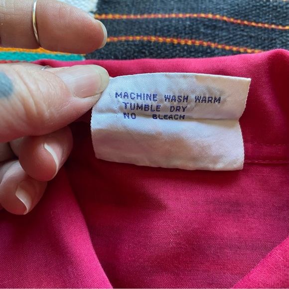 Vintage Cherry Stix ltd Pink Button down Polycotton Top. 1960’s. Large. Pockets. - Picture 16 of 16